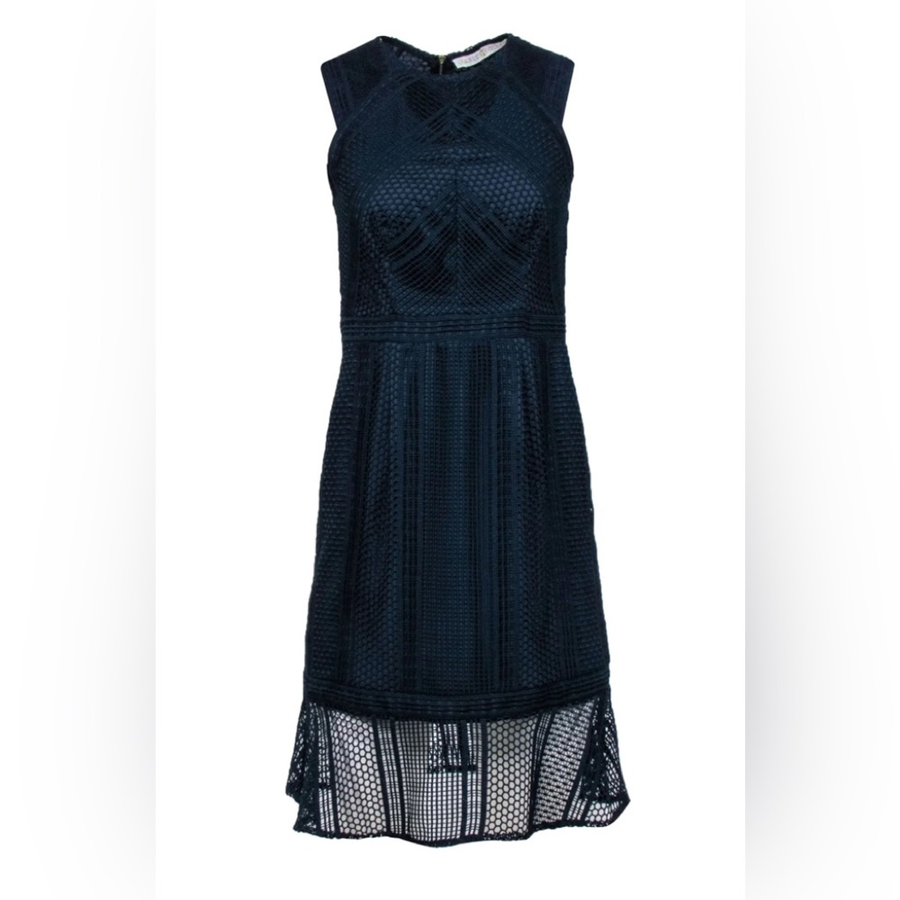 Marie Oliver Navy Lace  Sleeveless Dress